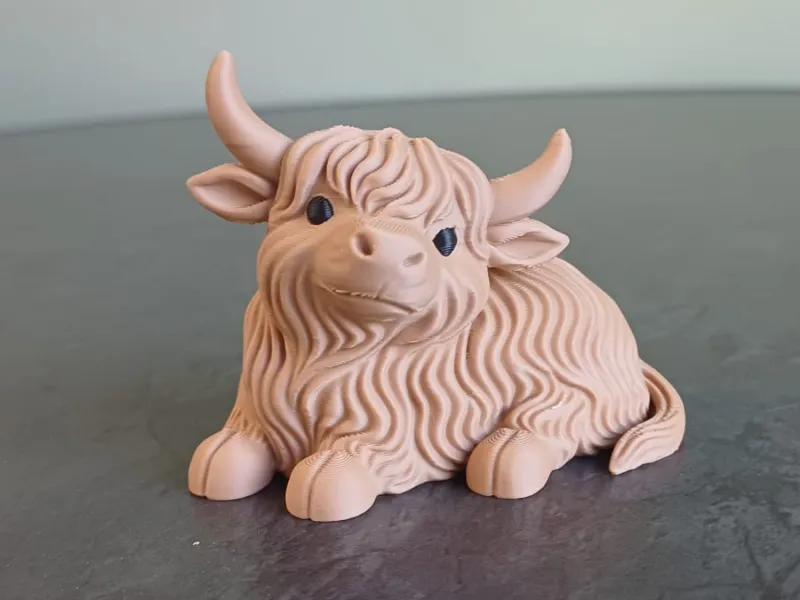 Estatueta Fofa de Vaca das Terras Altas