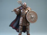 4327 Viking Warrior with Shield and Axe Ivory-Style STL DND-0