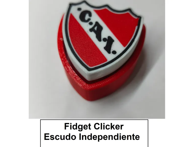Fidget Clicker Escudo Independiente Botón Antiestrés 3D