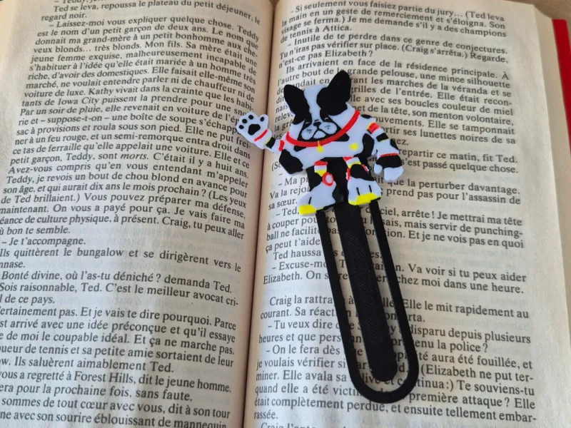 Creality French Bulldog Bookmark