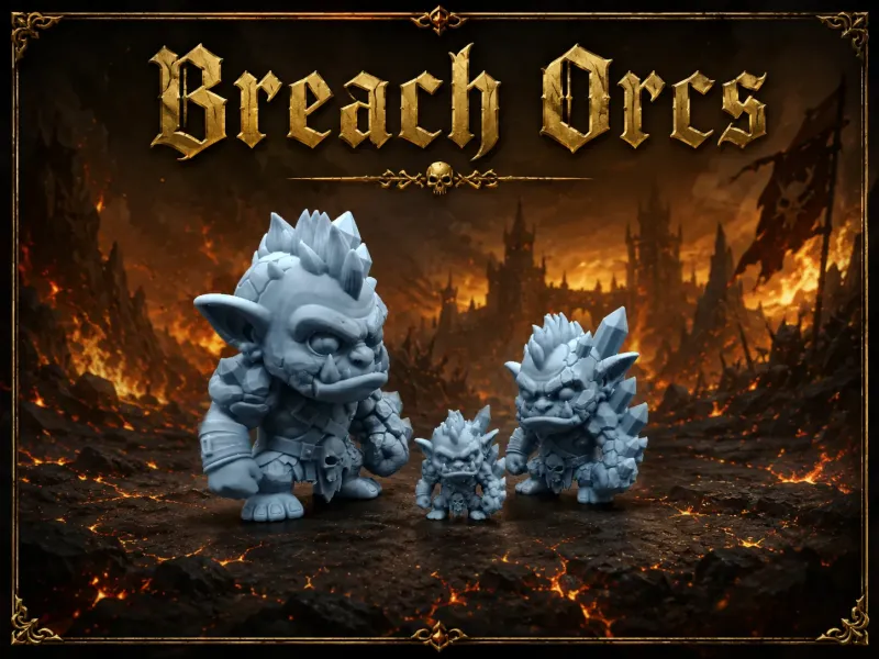 Breach-Ork-Miniatur – Fantasy-Kreatur RPG DnD