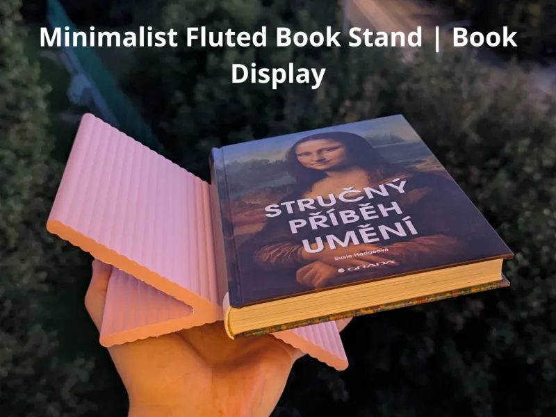 Minimalist Fluted Book Stand | Book Display