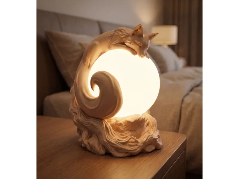 Slapende Vos Lamp 3D-print | Bosnachtlampje