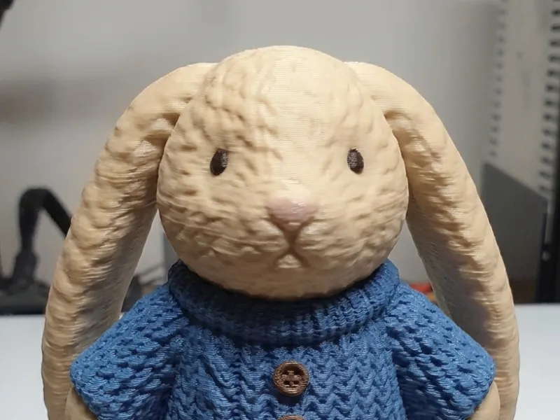 Conejo con textura por partes