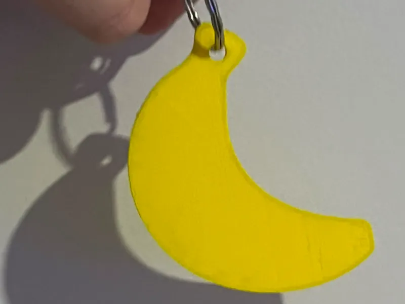 2D Banana Key Chain
