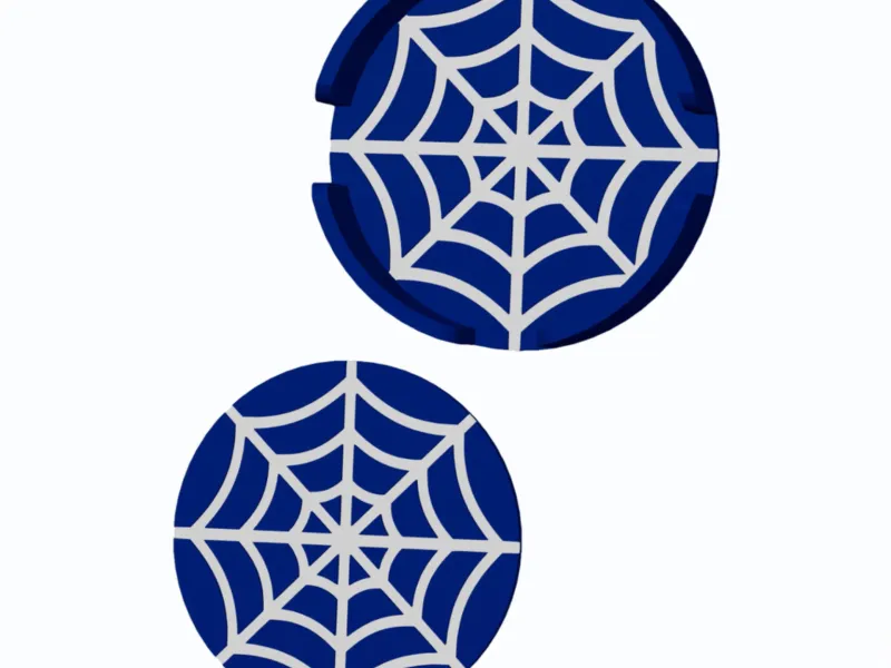 Spiderweb - Round Coaster with holder
