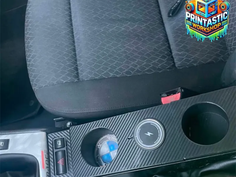 حامل أكواب مزدوج لسيارة BMW E46 مع شاحن لاسلكي