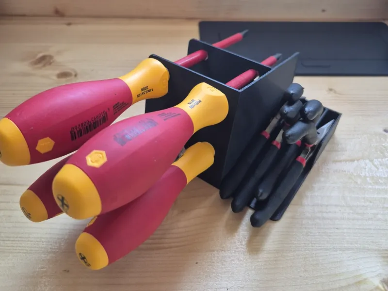 Holder for pliers and screwdrivers
