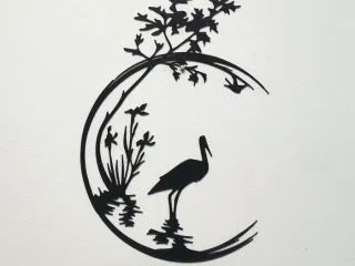 Heron wallart