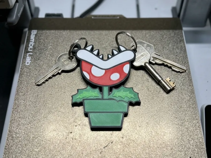 llavero planta carnivora mario bros