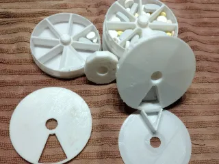 Weekly Stackable Pill Container with Secret Pill Storage