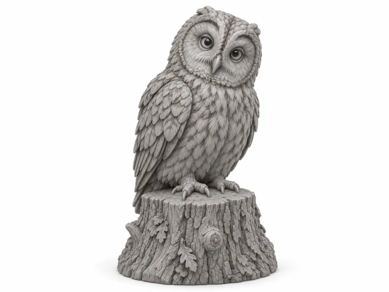 Tawny Owl on Stump