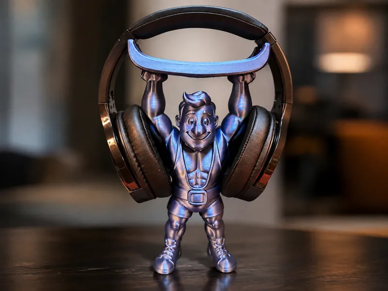 Suporte de Fone de Ouvido Halterofilista de Quadrinhos