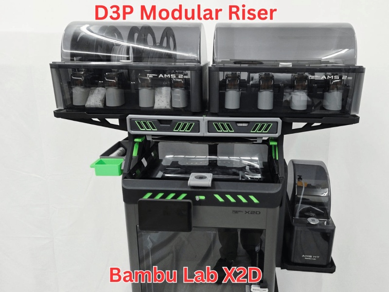 D3P riser for Bambu Lab X2D