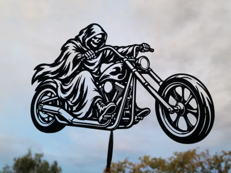 Arte de Pared de Motocicleta Chopper de la Parca