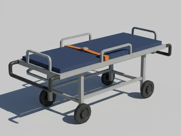 Free Medical & Health Equipment STL Download - Low Poly Stretcherby Philippo