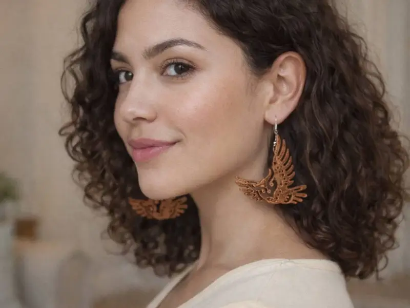 Flying owl earrings