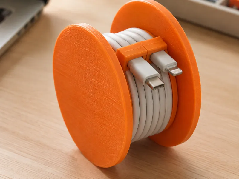 Compact Cable Winding Spool — AI-Assisted Original