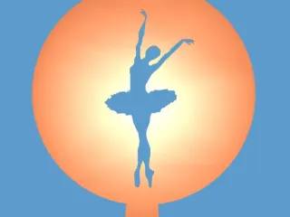 Coffee stencil ballerina