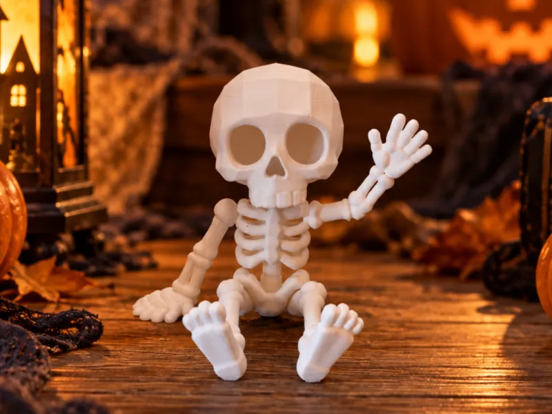 Esqueleto Fofo – Decoração de Halloween 💀👋
