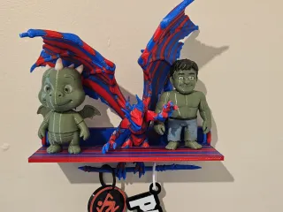 Dragon through shelf