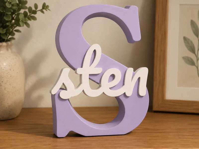 Inicial S con el nombre de Sten