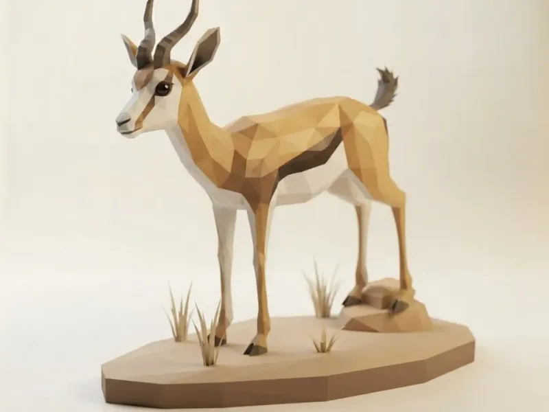 Low Poly Springbock