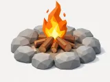 Low Poly Campfire Ring-0