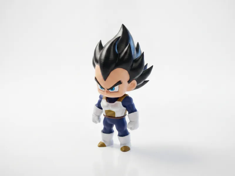 Chibi Wütender Vegeta Figur Niedliches Sammlerstück 3D-druckbar
