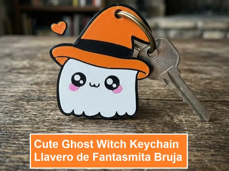 Schattig Spookheks Sleutelhanger Llavero de Fantasmita Bruja