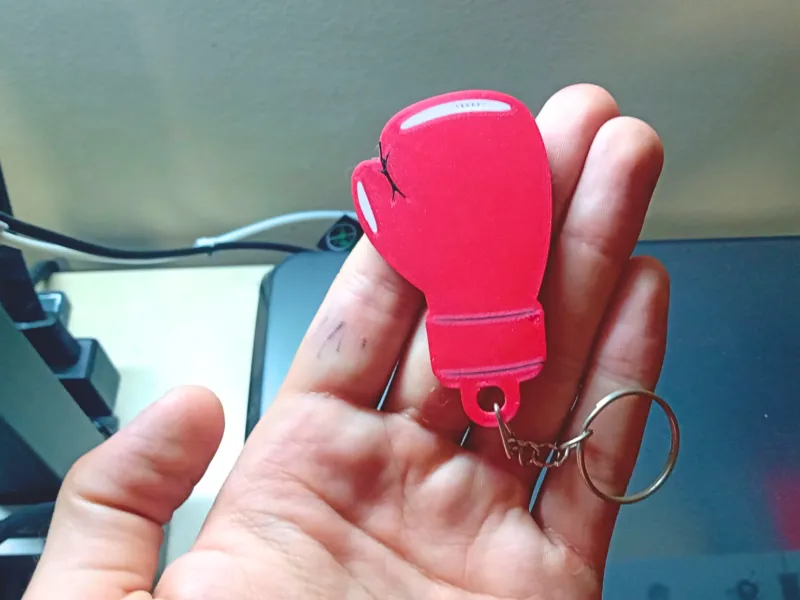 Boxing glove keychain