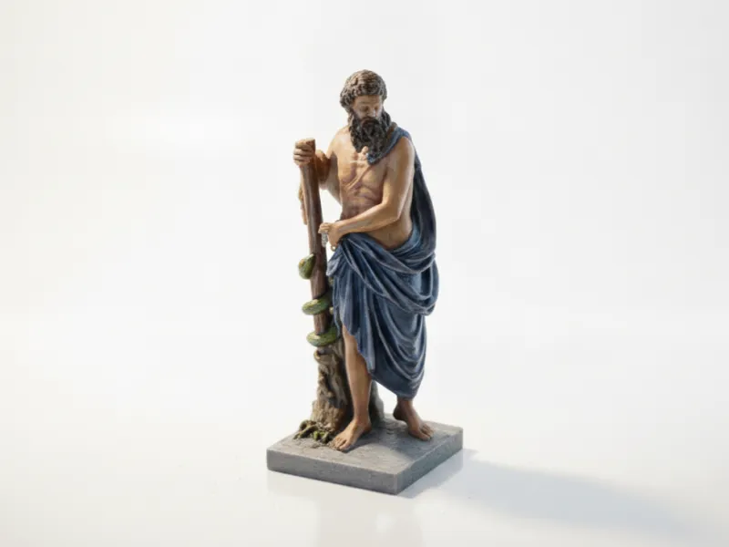 Iron Asirepius Classical Statue Sculpture 3D Printable