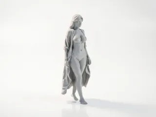 Elegant Female Figurine Bikini Statue 3D Printable
