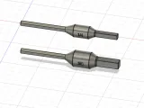 Power Drill Socket Adapter Set Hex to 1/4 & 3/8 Square Drive-0
