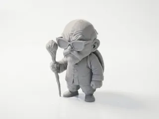 Old Man Figurine Character Statue 3D Printable