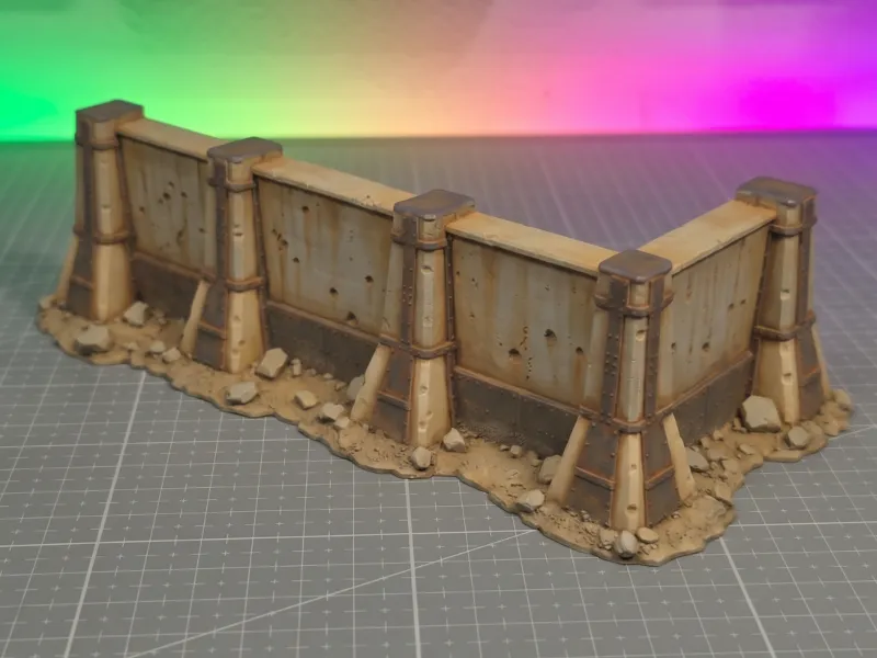 Muro Orientale Corazzato Angolato - Terreno per Wargame Grimdark