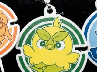Browt Grass Pokemon Bookmark and Keychain