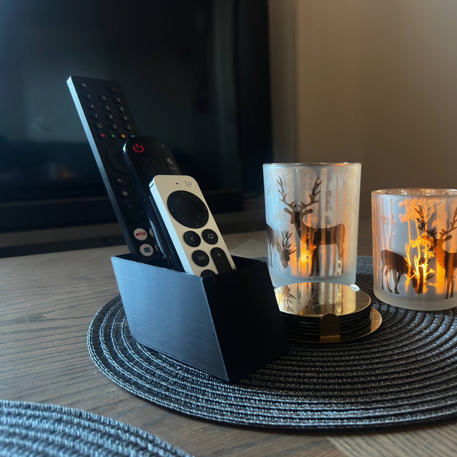 Remote Control Holder - Modern Living Room Organizer