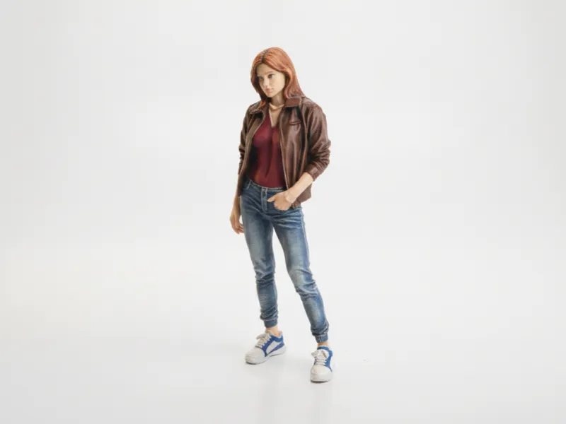 Hooded Woman Figurine Female Character 3D Printable