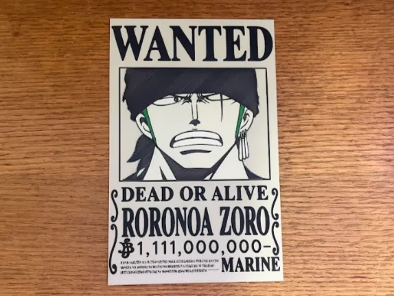 Cartel de Se Busca de Zoro (One Piece Chroma Canvas)