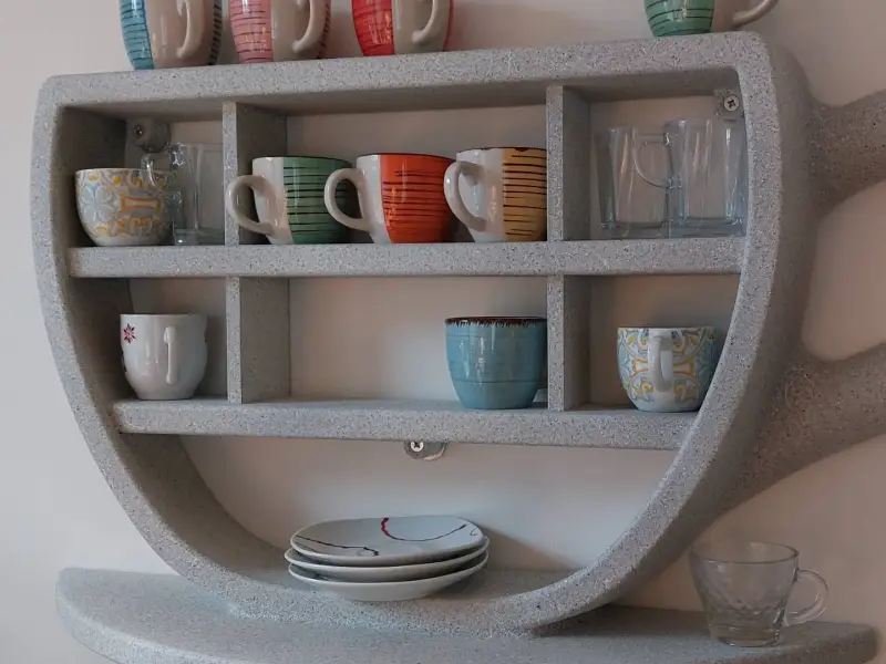 Prateleira para chávenas de café - Itália....(impressão grande em 9 partes)