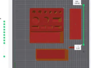 Desk organiser-small Trash bin integrated for filament waste