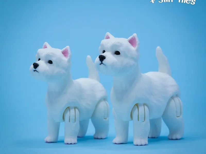 Westie - West Highland White Terrier the flexi toy SNAP+3MF