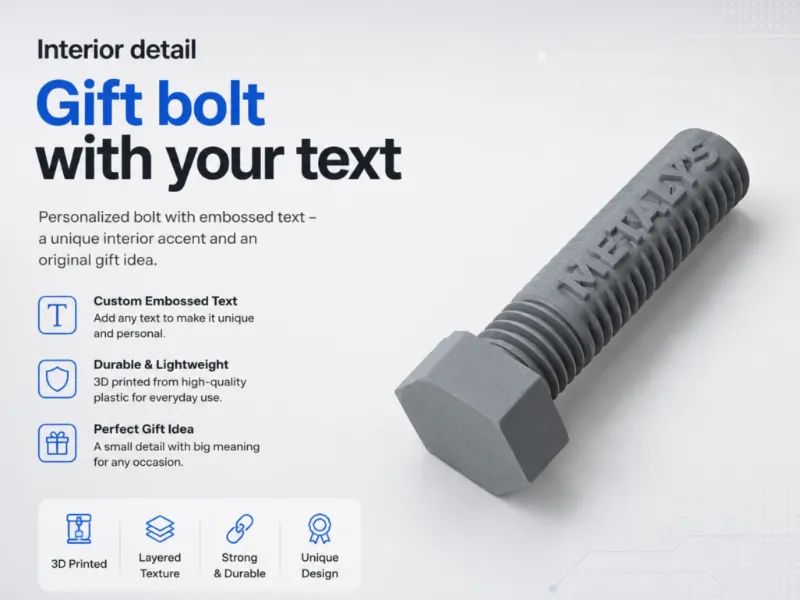 Gift bolt with your text