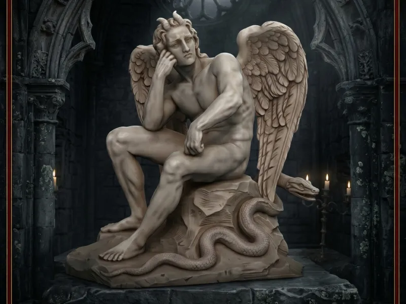 3Dプリント用ルシファー像彫刻