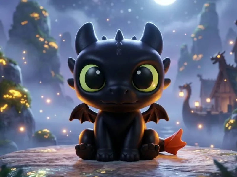 Chibi Toothless | How to Train Your Dragon Mini Figure