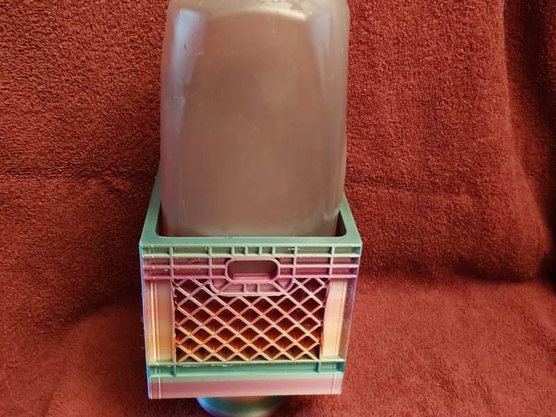 milk crate half gallon  jug  holder