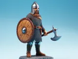 4064  Viking Warrior with Shield and Axe Style Minimalist-0