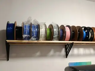 3D printed shelf on the wall