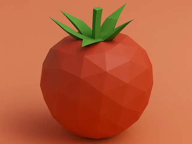 Low Poly Tomato 3D Model